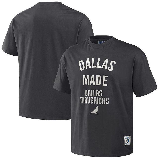 Mens NBA x Staple Anthracite Dallas Mavericks Heavyweight Oversized T-Shirt Product Image