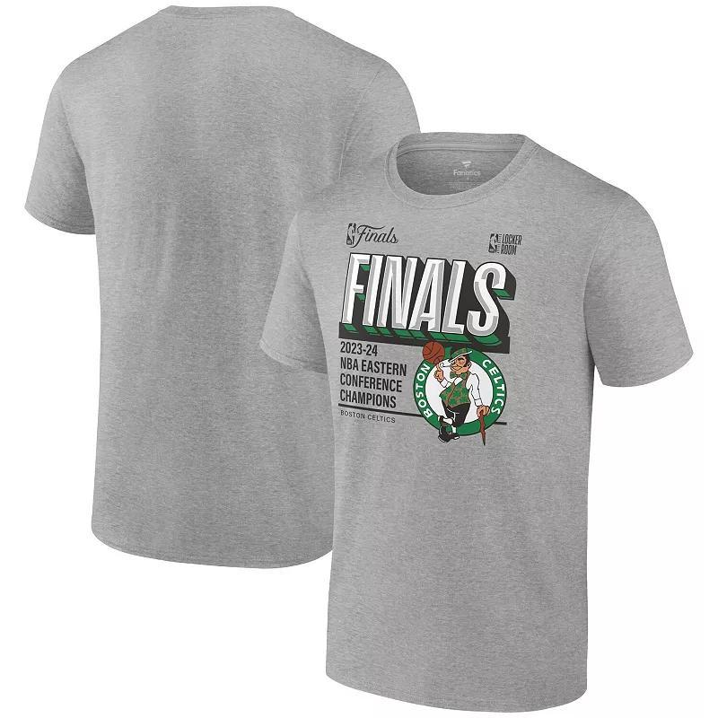 Mens Fanatics Heather Gray Boston Celtics 2024 Eastern Conference Champions Locker Room Big & Tall T-Shirt Product Image