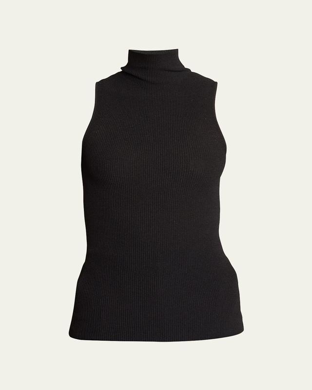 Womens Sleeveless Matte Knit Top Product Image