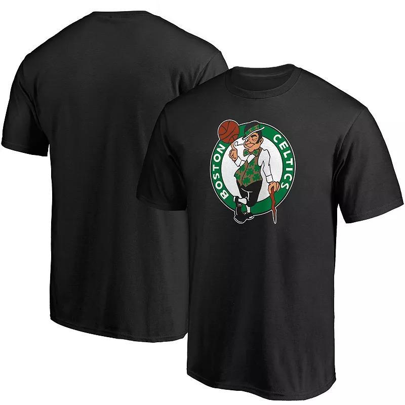 Mens Black Boston Celtics Primary Team Logo T-shirt Product Image