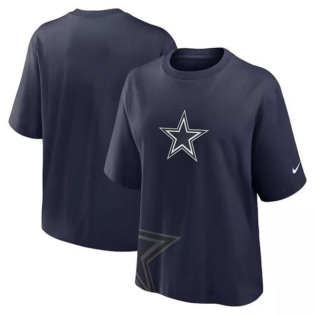 Womens Nike Dallas Cowboys Boxy T-Shirt Blue Product Image