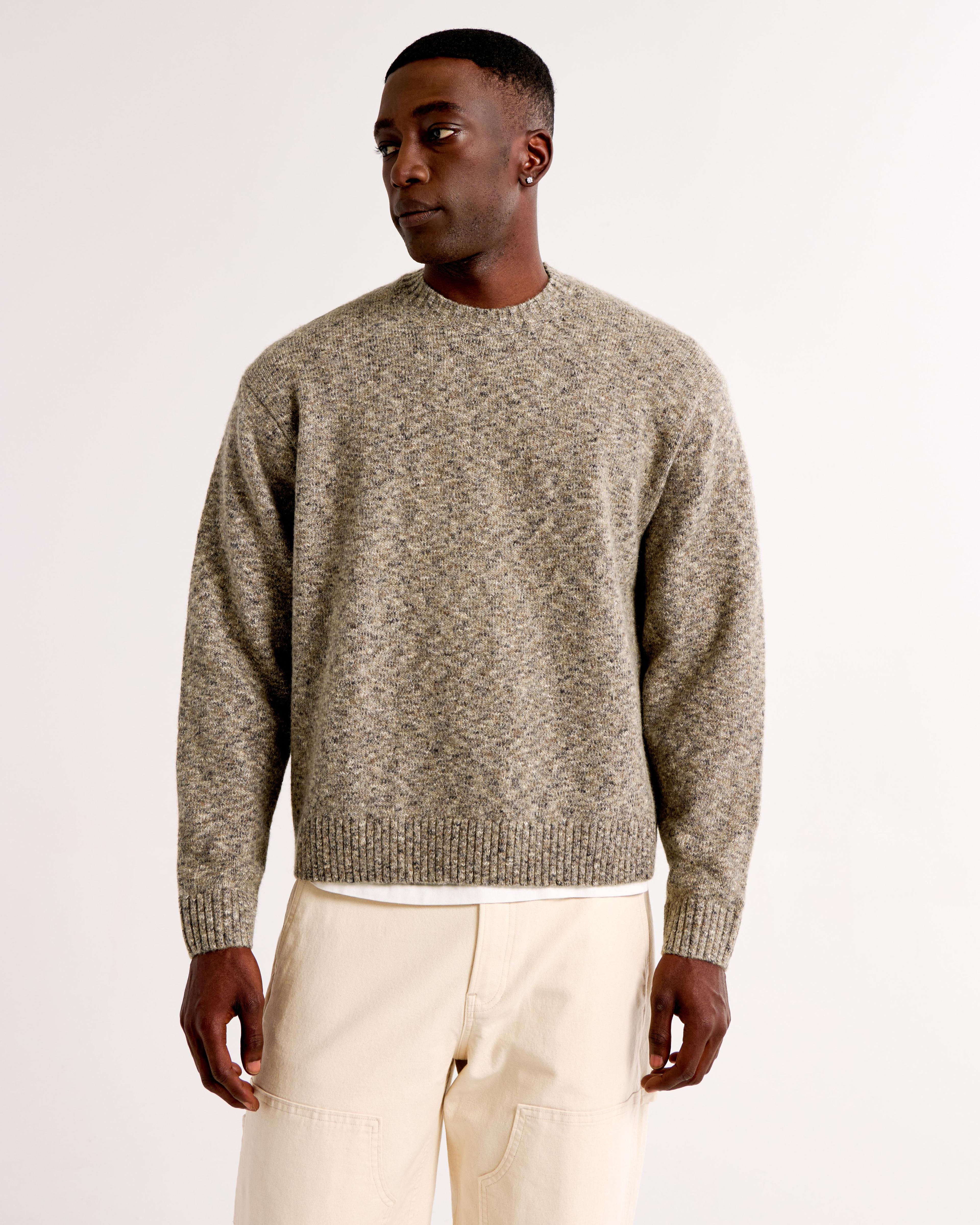 Oversized Marled Crew Sweater Product Image