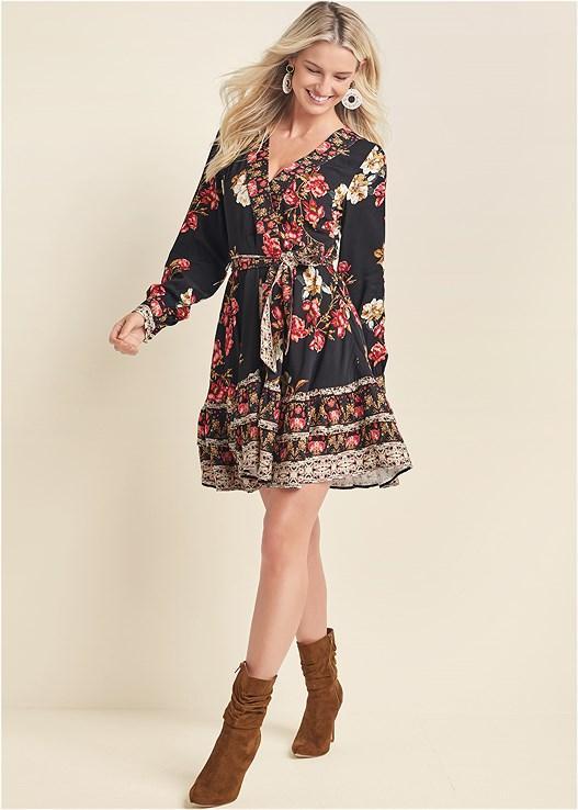 Floral Print Mini Dress Product Image