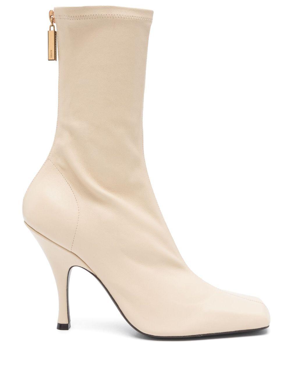 Eva Mid Calf Boot in Sand Nappa Leather Product Image