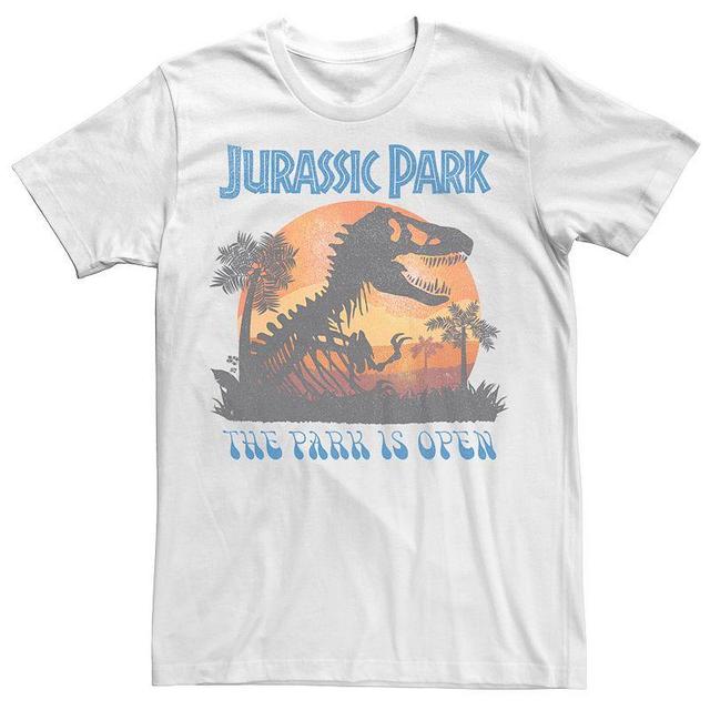 Mens Jurassic Park The Park Is Open Retro Poster Tee Product Image