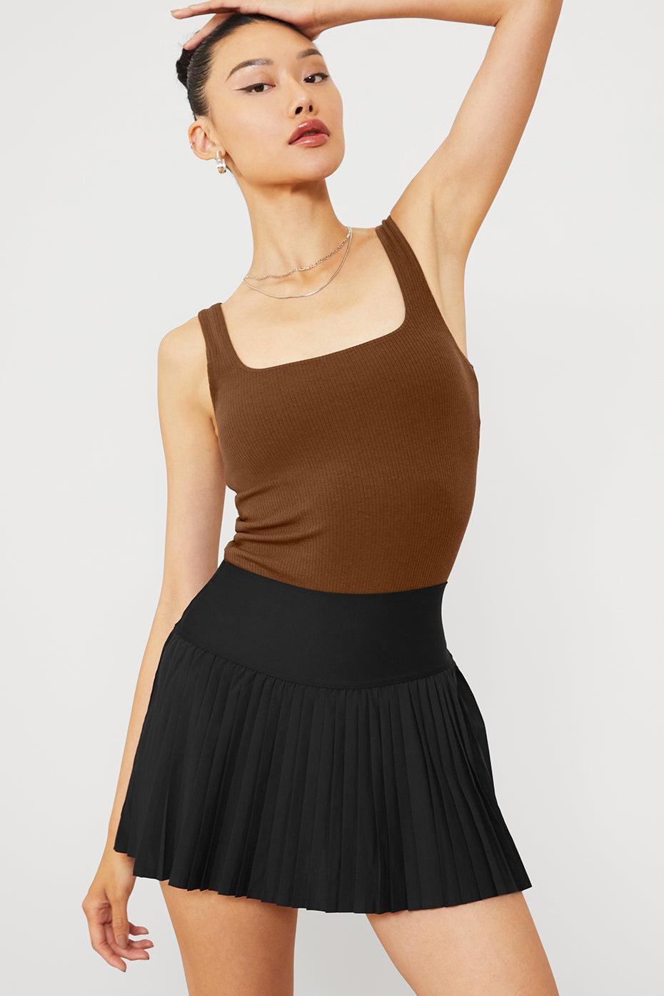 Ribbed Minimalist Tank - Cinnamon Brown Female Product Image