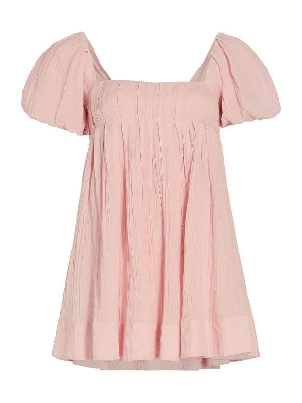 Free People free-est Marina Tie Back Cotton Crinkle Babydoll Dress Product Image