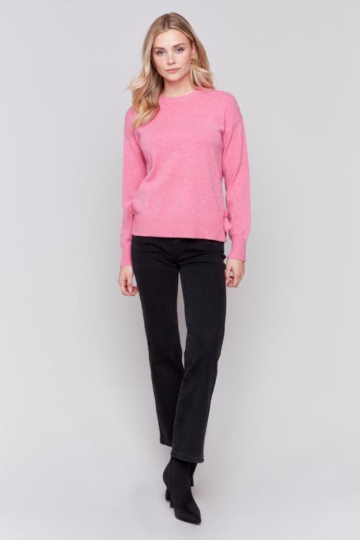 Side Bow Crewneck Sweater Product Image