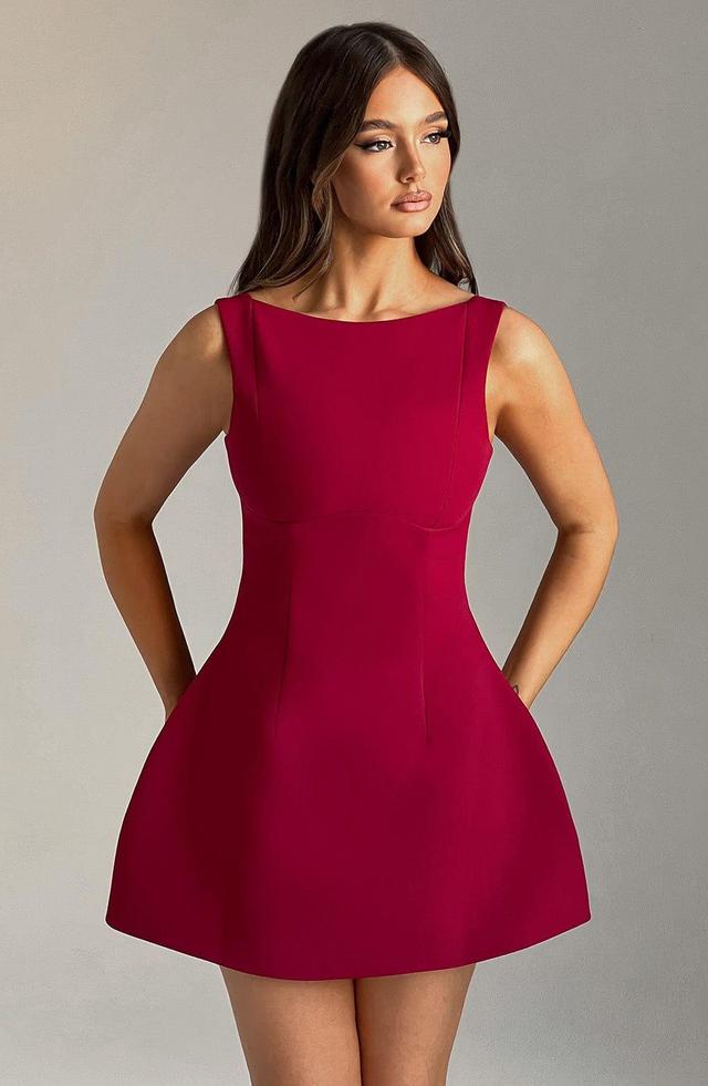 Alana Mini Dress - Wine Product Image