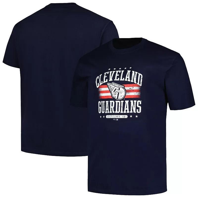 Mens Profile Cleveland Guardians Big & Tall Americana T-Shirt Blue Product Image