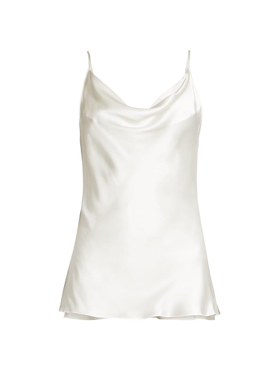 Womens Key Essentials Silk Cowl-Neck Tank Product Image