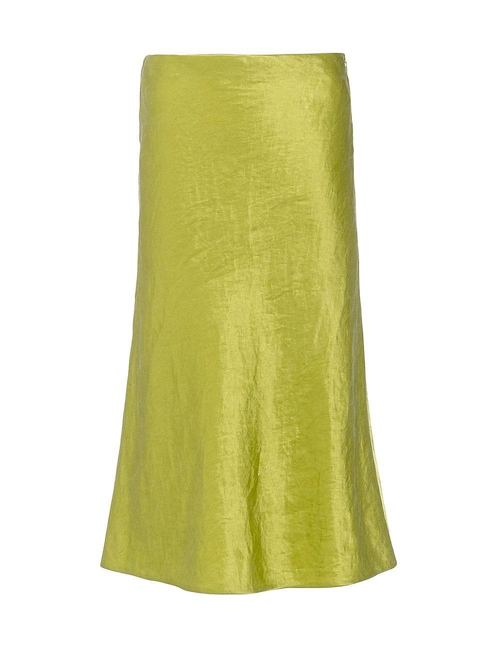 Womens Satin Midi Skirt Product Image