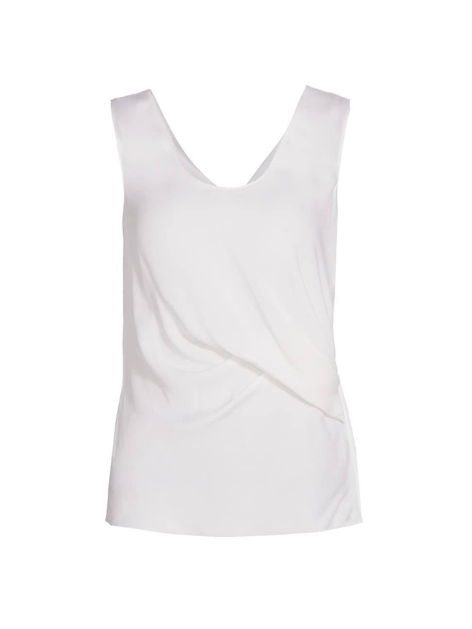 Womens Drape Silk Tank Top Product Image