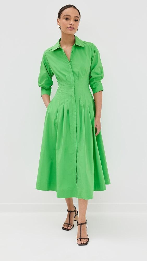 SIMKHAI Jazz Pintuck Midi Dress | Shopbop Product Image