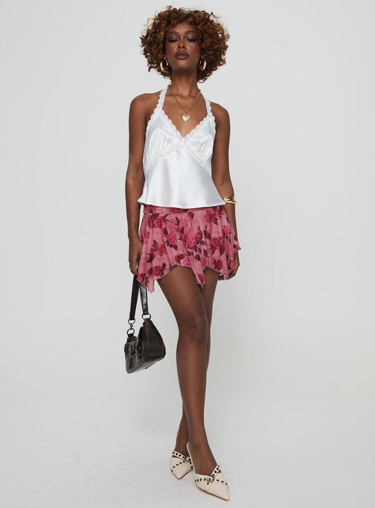 Perezie Mini Skirt Pink Product Image