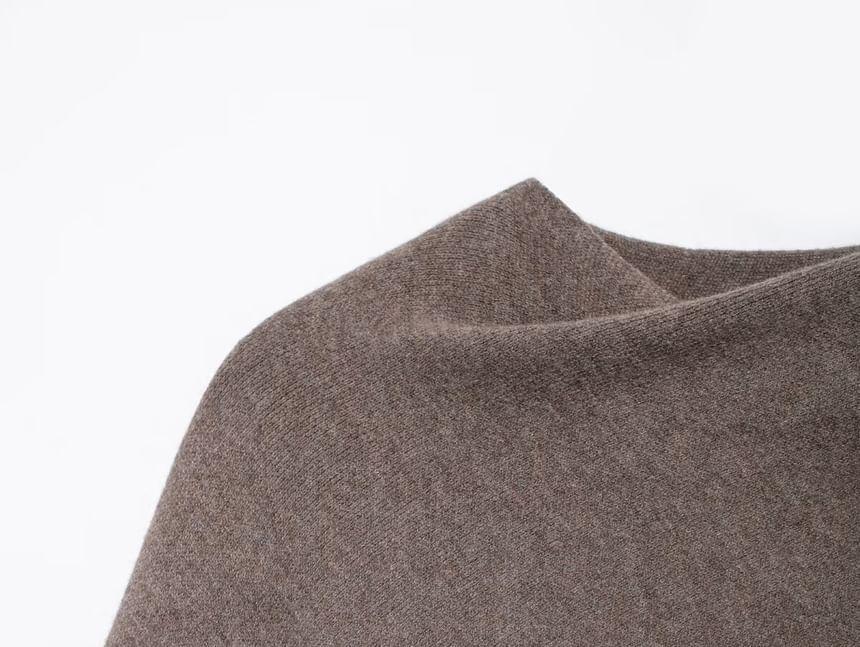 Cowl Neck Asymmetrical Oversized Sweater Product Image