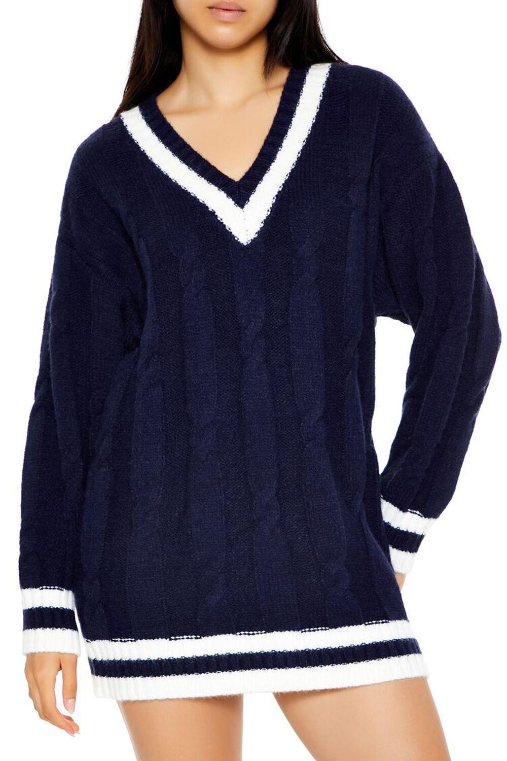 Cable Knit Mini Sweater Dress | Forever 21 Product Image