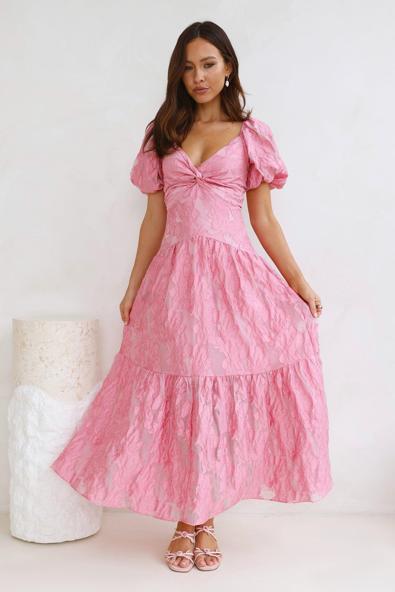 Night To Shine Maxi Dress Pink Product Image