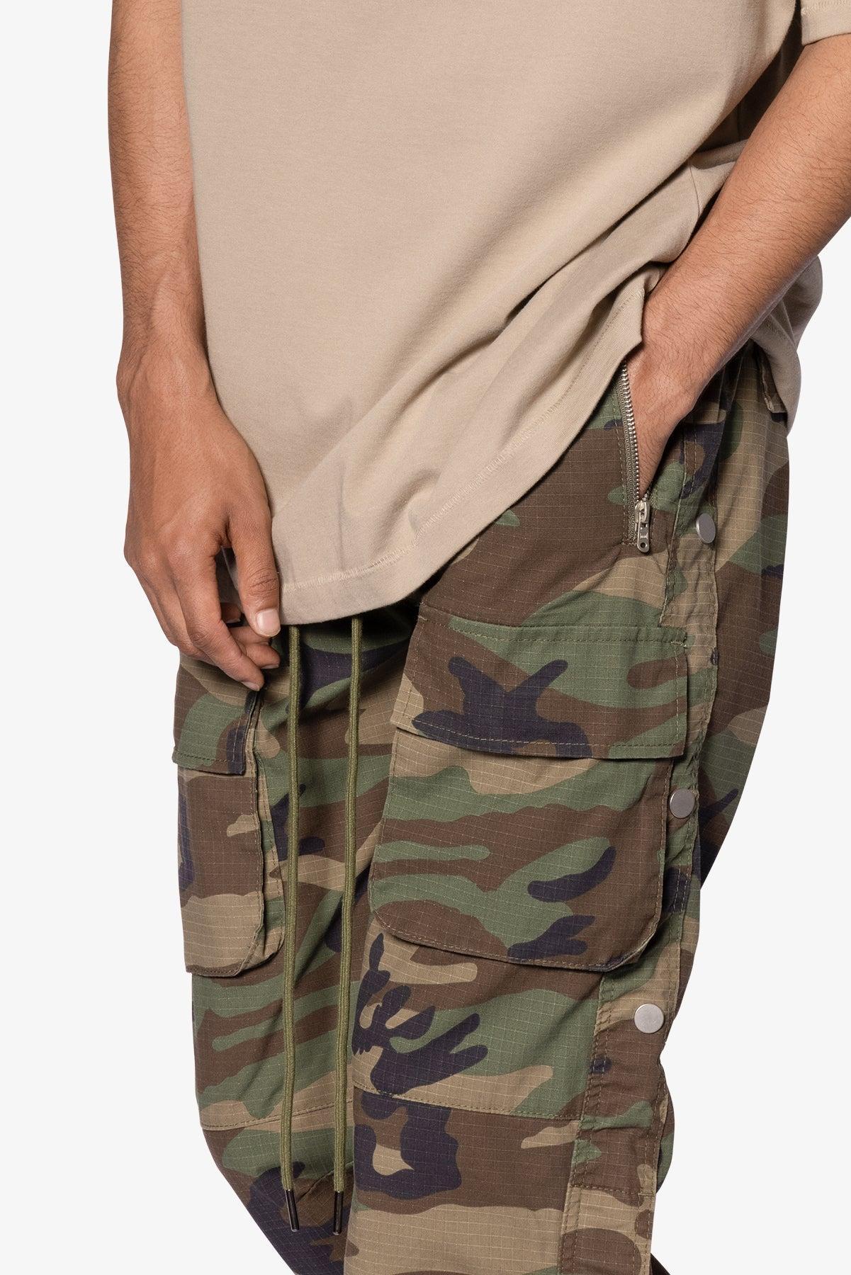 Snap Front Cargo Pants - Camo Product Image