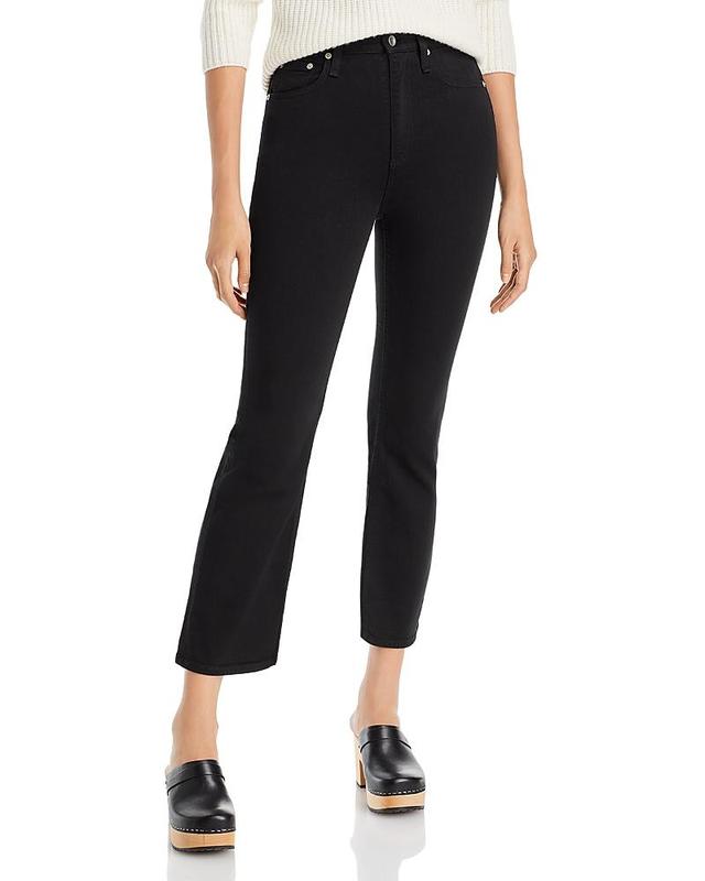 rag & bone Casey High Rise Ankle Flare Jeans in Black Product Image