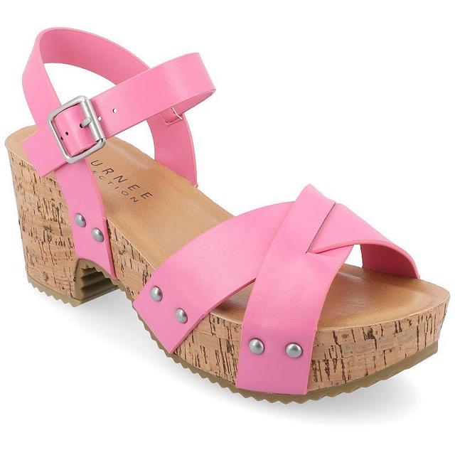 Journee Collection Valentina Womens Platform Sandals Product Image