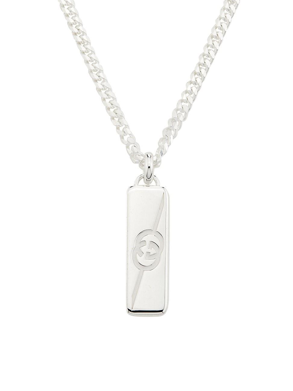 Mens Diagonal Interlocking G Tag Necklace Product Image