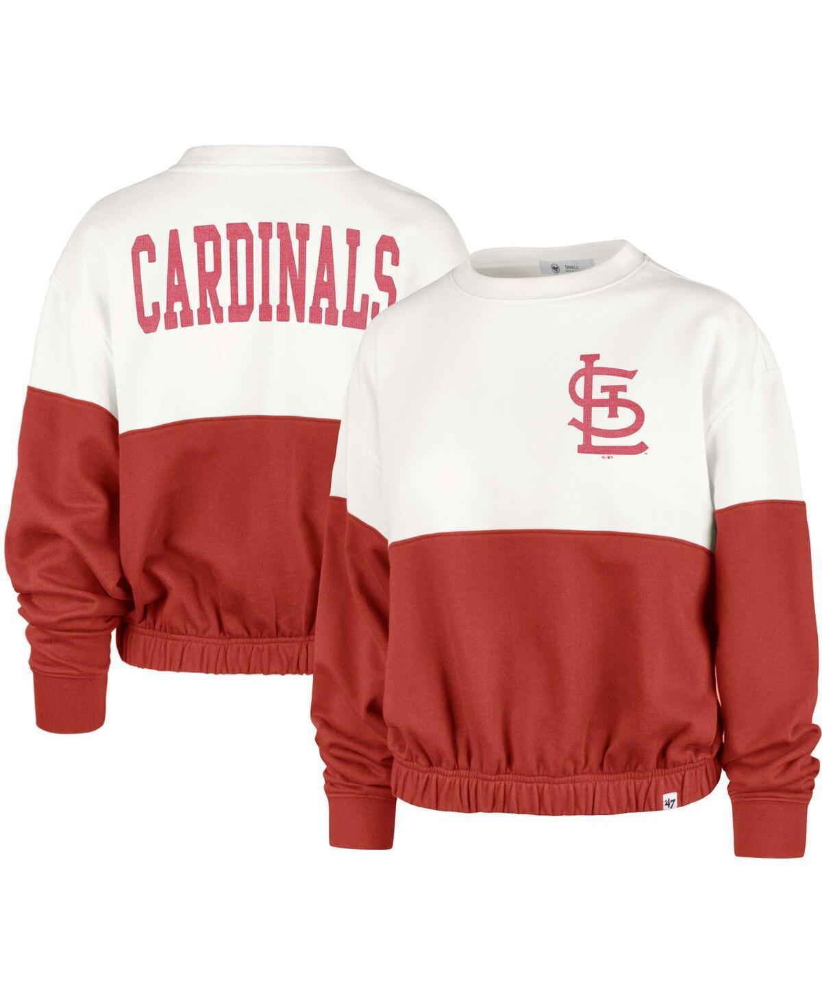 Womens 47 Brand White St. Louis Cardinals Take Two Bonita Pullover Sweatshirt - White Product Image