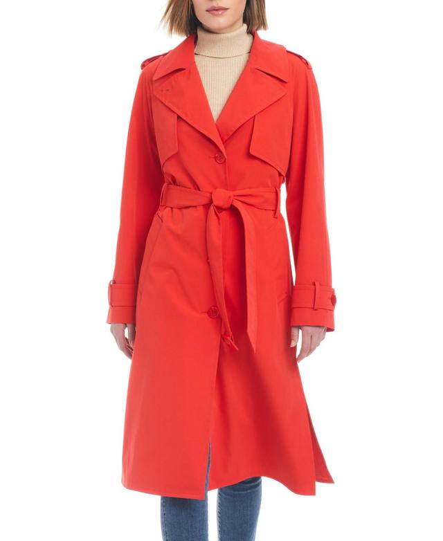 new york Women's Maxi Belted Water-Resistant Trench Coat Product Image