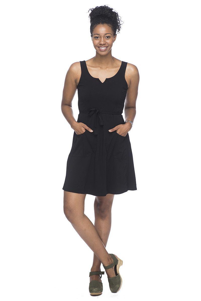 Wrap Dress in Black Product Image