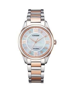 Citizen Arezzo Womens Diamond Accent Silver Tone Stainless Steel Bracelet Watch Em0870-58a, One Size Product Image