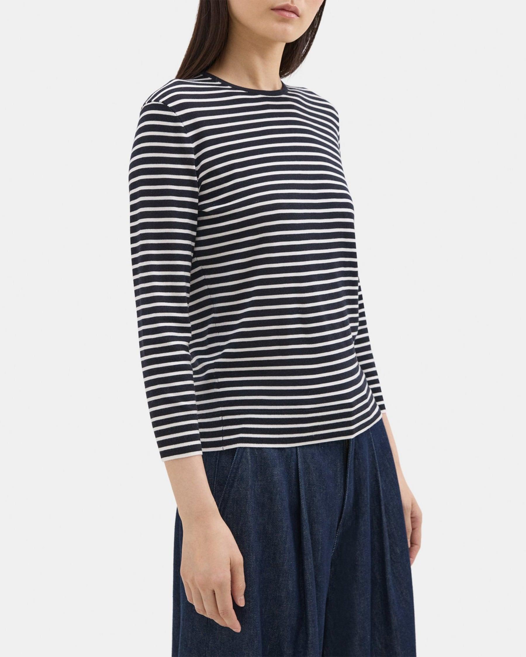 Shrunken Crewneck Sweater in Merino Wool Product Image