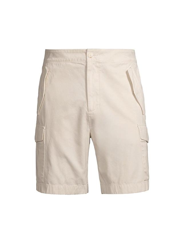 Mens Garment-Dyed Twill Cargo Shorts Product Image