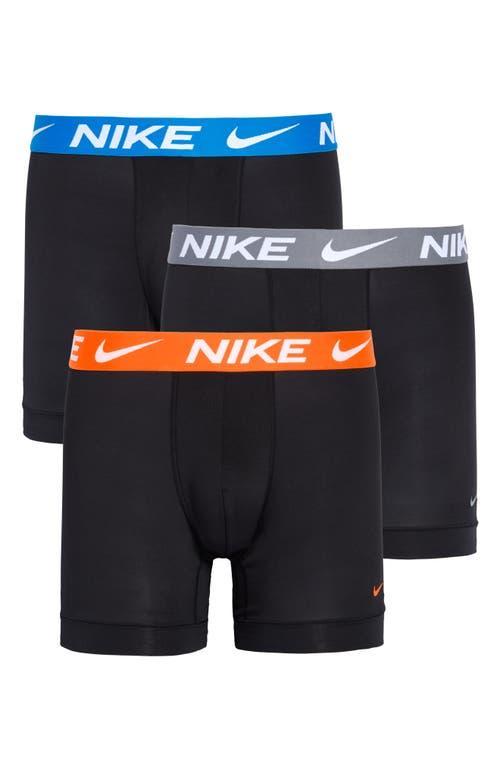 NIKE Dri-fit Essential Micro Multicolour Boxer Briefs 3-pack In Patterned Grey Product Image