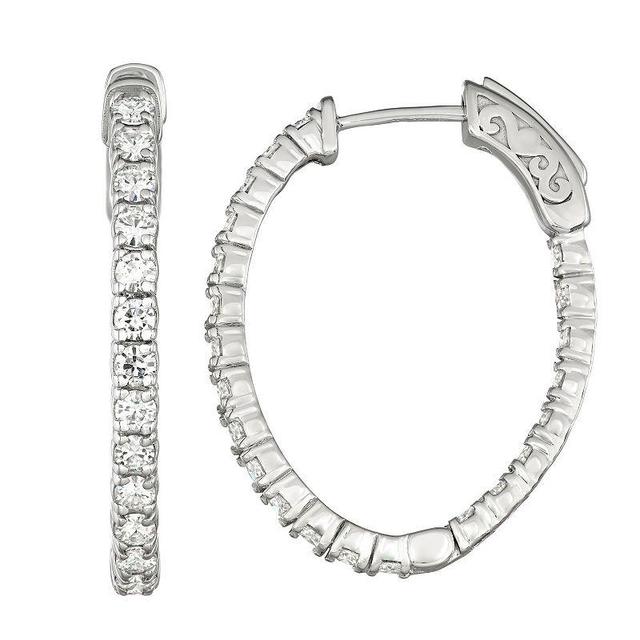 Charles & Colvard 1.76 Ct. T.w. Lab Created Moissanite Hoop Earrings, White Product Image