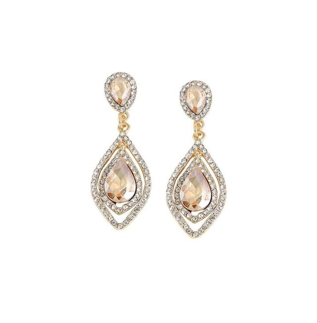 Sohi Womens Gold Dazzling Drop Earrings Product Image