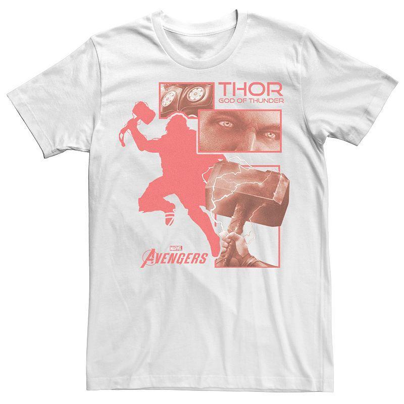 Mens Marvel Avengers Game Thor God Of Thunder Panels Tee Product Image