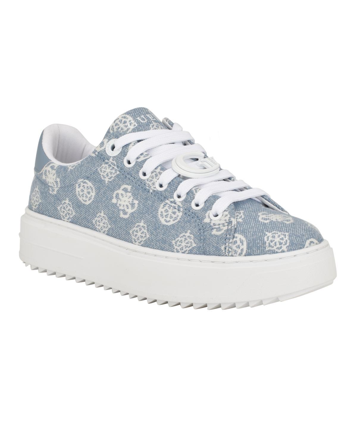 Guess Womens Denesa Treaded Platform Lace-Up Sneakers Product Image