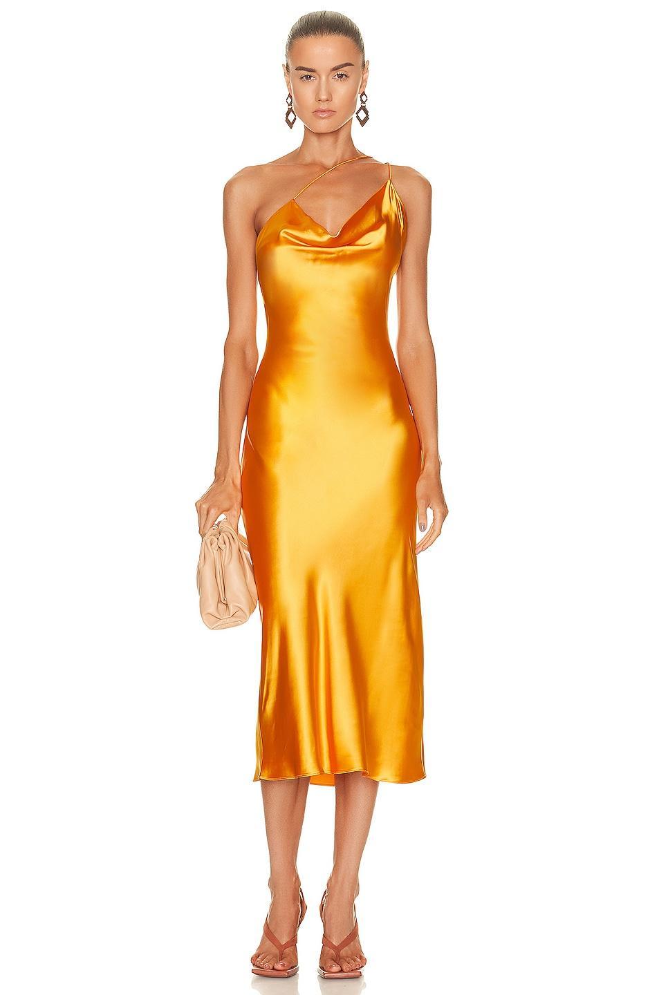 Weekend Stories Sandrine Midi Dress Orange. (also in ). Product Image