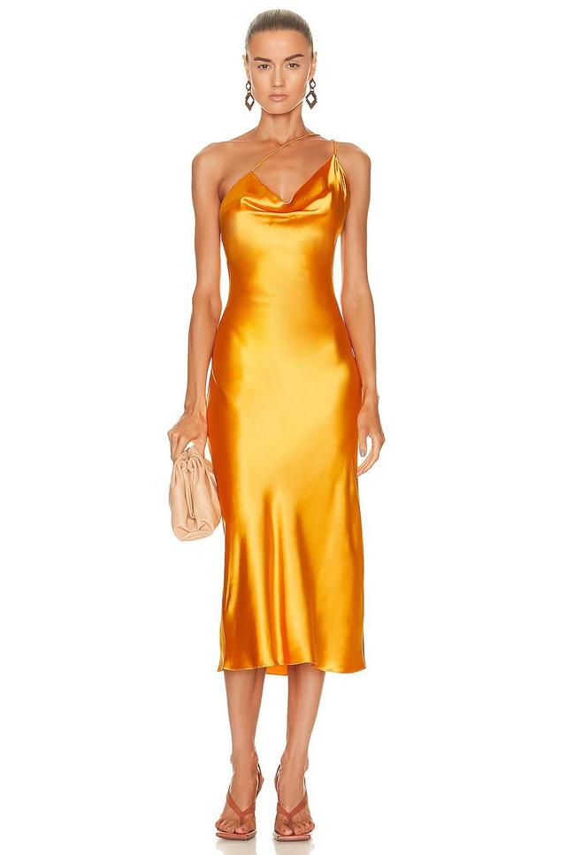 Weekend Stories Sandrine Midi Dress in Orange Product Image