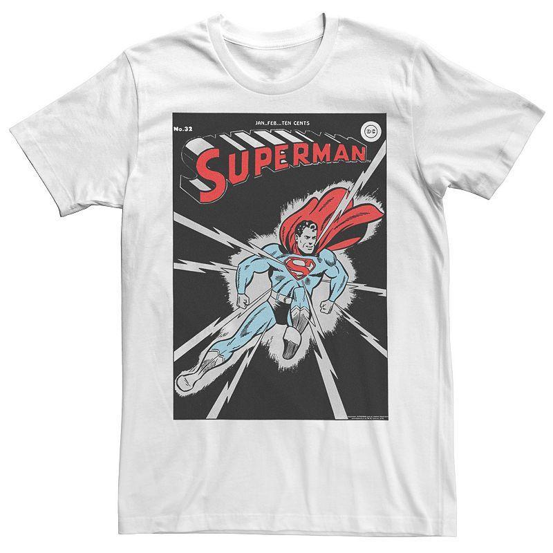 Fifth Sun Dc Mens Superman Lightning Comic Cover Short Sleeve T-Shirt Product Image