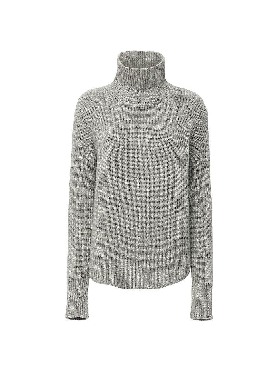 Womens Barrie Long Sleeve Turtleneck Ribbed Sweater Product Image