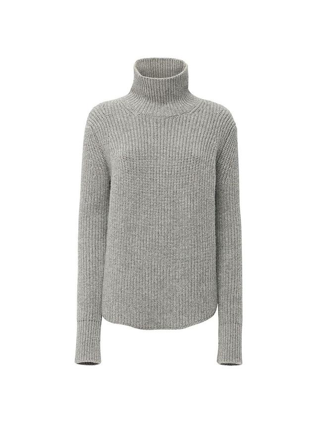 Womens Barrie Long Sleeve Turtleneck Ribbed Sweater Product Image