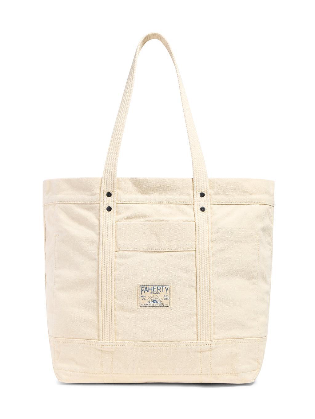 Large Sunwashed Canvas Tote - Ecru Product Image