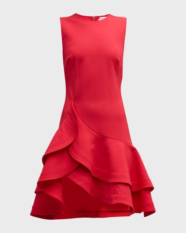 Tiered Ruffle-Hem Sleeveless Mini Dress Product Image