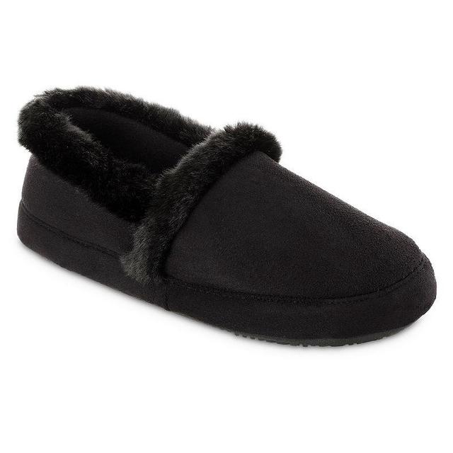 Womens Isotoner Closed Back Slippers Black Product Image