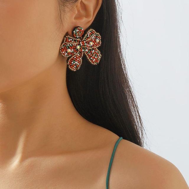 Beaded Bow Drop Earring Product Image