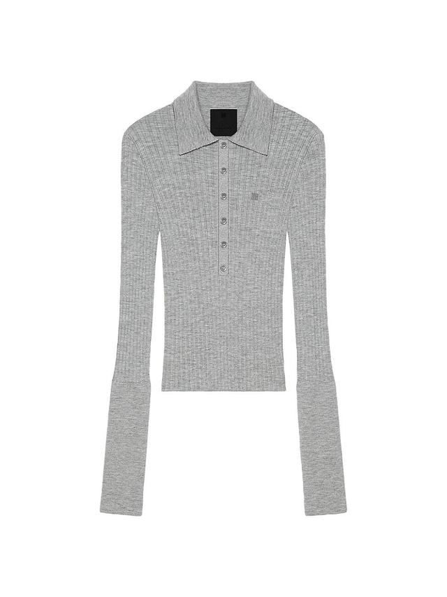 Womens Polo Sweater in Wool Product Image