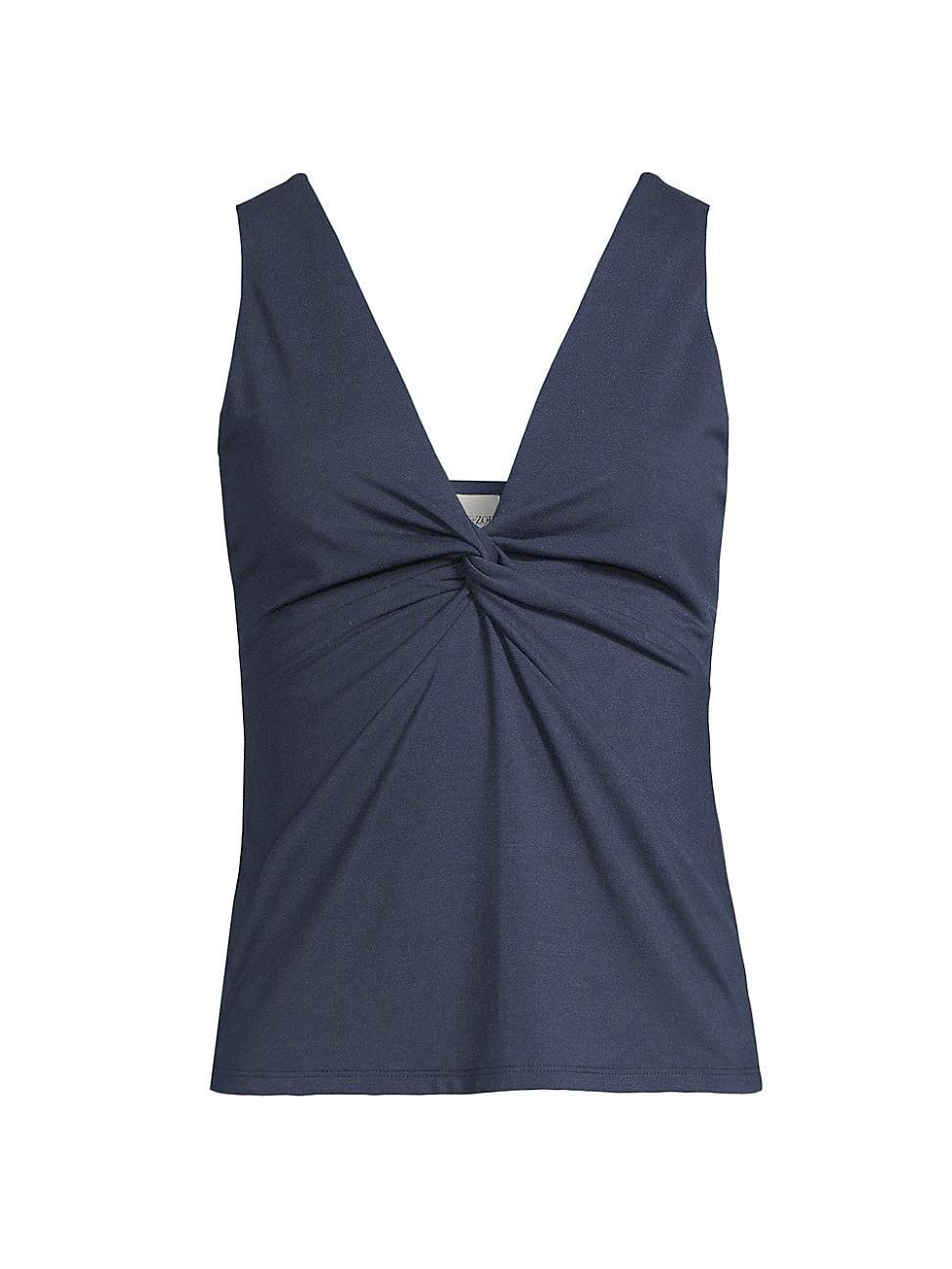 Womens Petite Polished Jersey Twist Tank Product Image