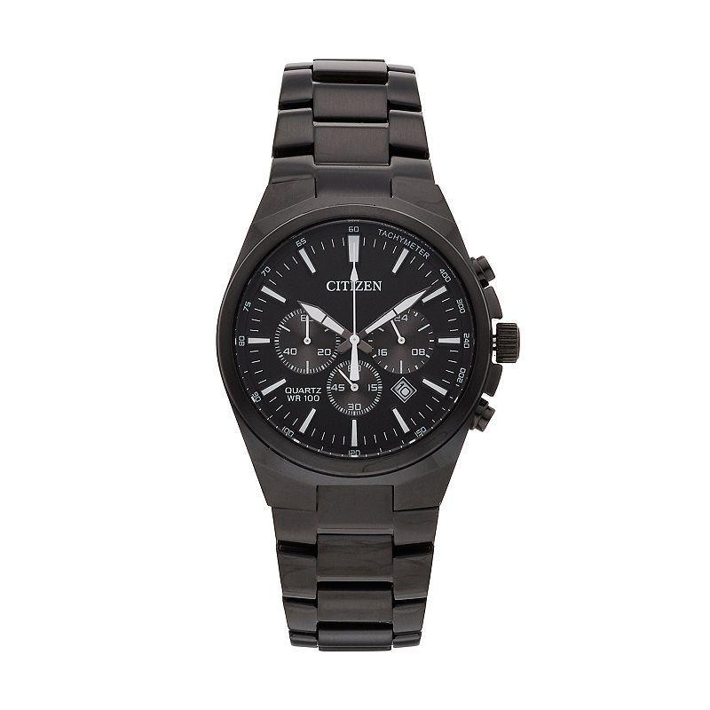 Citizen Mens Stainless Steel Chronograph Watch - AN8175-55E Black Product Image