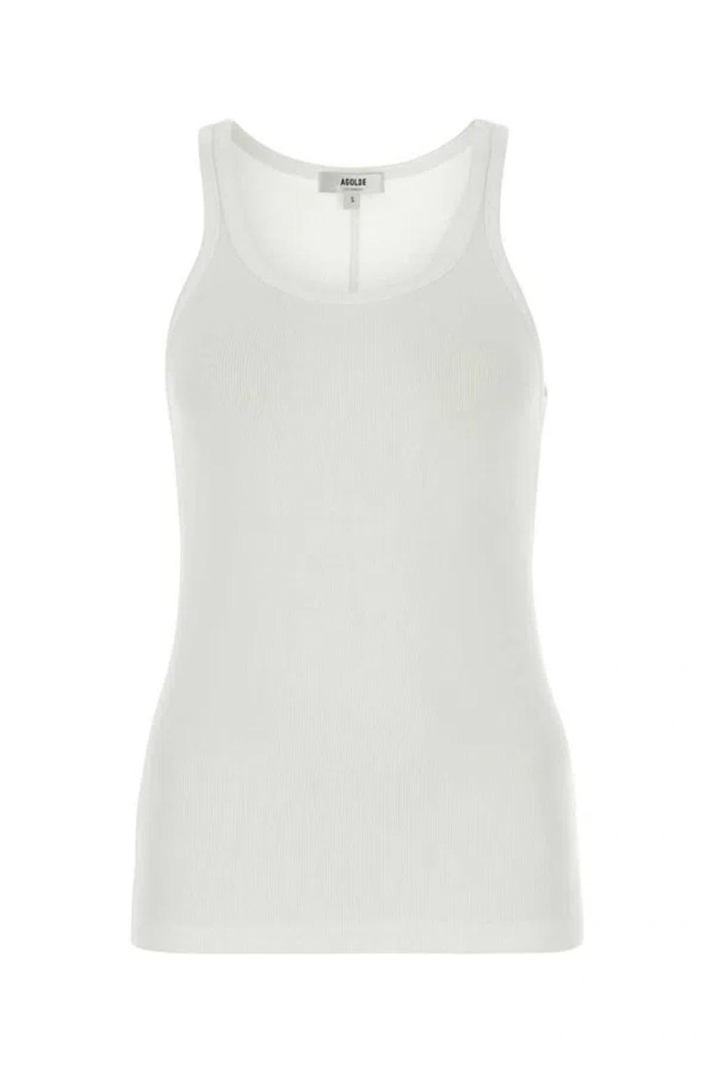 AGOLDE Sleeveless Knitted Top In White product image